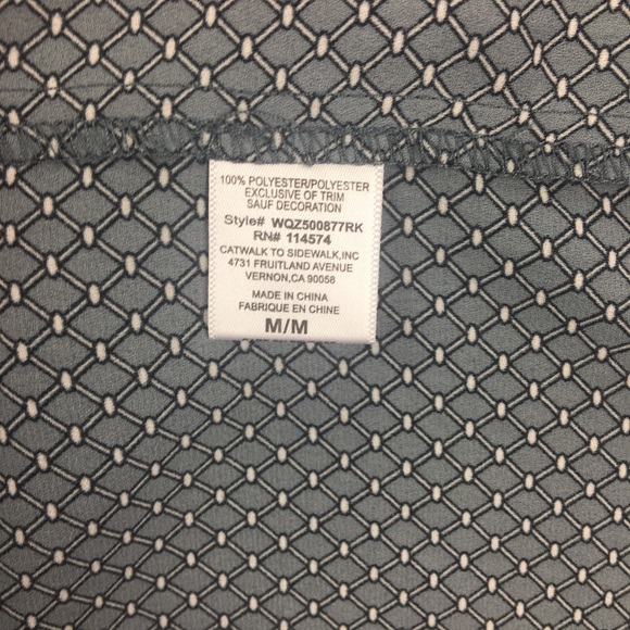 Pleione Lace-Up Pleat Grey Honey Blouse EUC Work - Picture 5 of 8